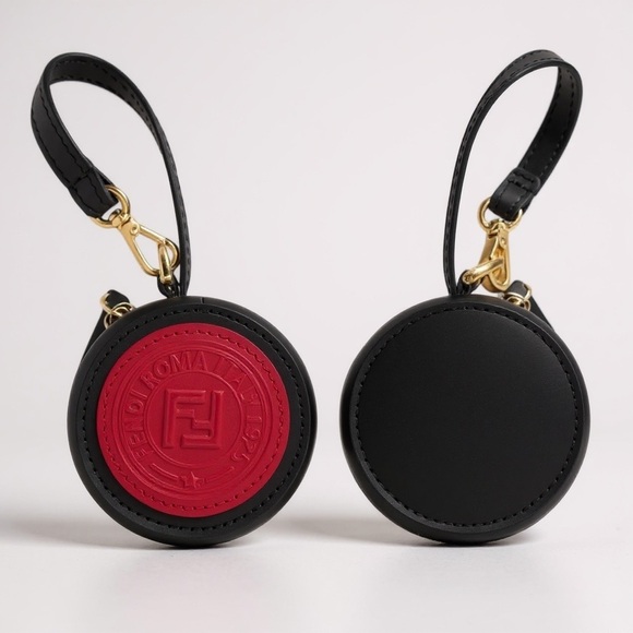 Fendi Keychain Calfskin Tote Bag Charm – Red Logo Patch, Gold Hardware - Picture 2 of 11